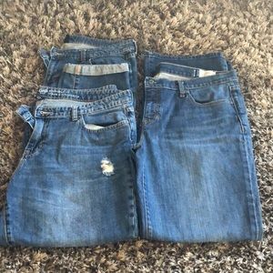 Three pairs of women’s gap jeans size 16